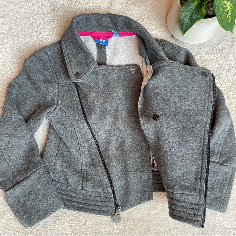 Adidas Kids Gray Collared Coat/Sweatshirt - Picture 2 of 6